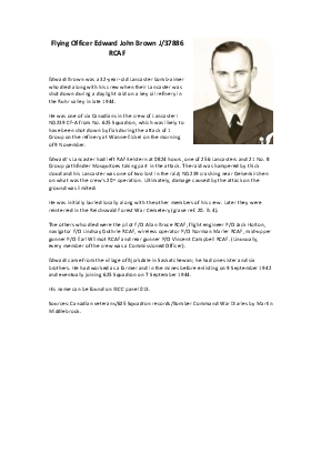 A preview of a PDF biography for Brown, Edward John